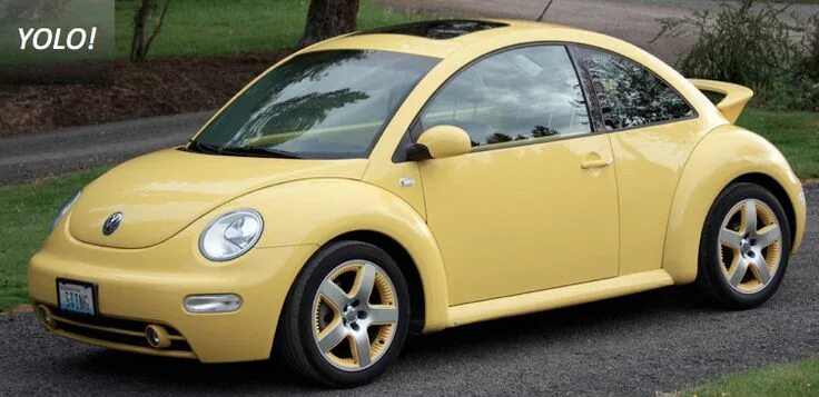 Простой автомобили фото Beetle car, Yellow car, New beetle