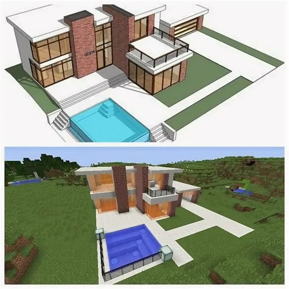 Простой чертеж дома в майнкрафте 180 Minecraft-Ideen in 2021 minecraft projekte, minecraft haus, minecraft ideen