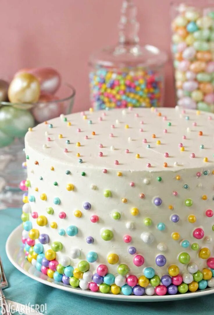 Простой декор для детского торта Easter Polka Dot Cake - SugarHero Вкусняшки, Восхитительные торты, Оригинальные 