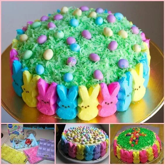 Простой декор для детского торта Adorable Easter Peep Cake: A Fun DIY Project