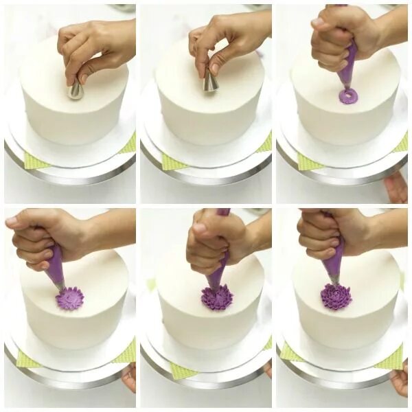 Простой декор для торта для начинающих Cake icing tips, Cupcake cakes, Cake decorating