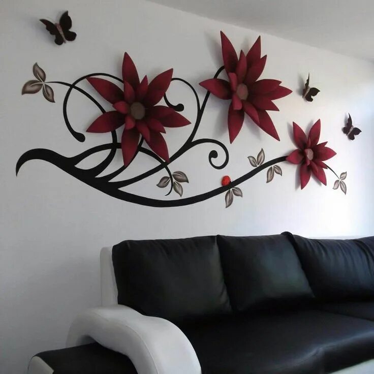 Простой декор на стену Pin by Yes Vargas on Ideas creativas! Acrylic wall decor, Wall painting decor, W