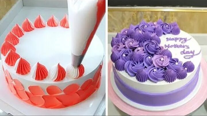 Простой декор торта кремом Amazing Cake Decorating Tutorials to Impress Most Satisfying Cake Decorating Ide