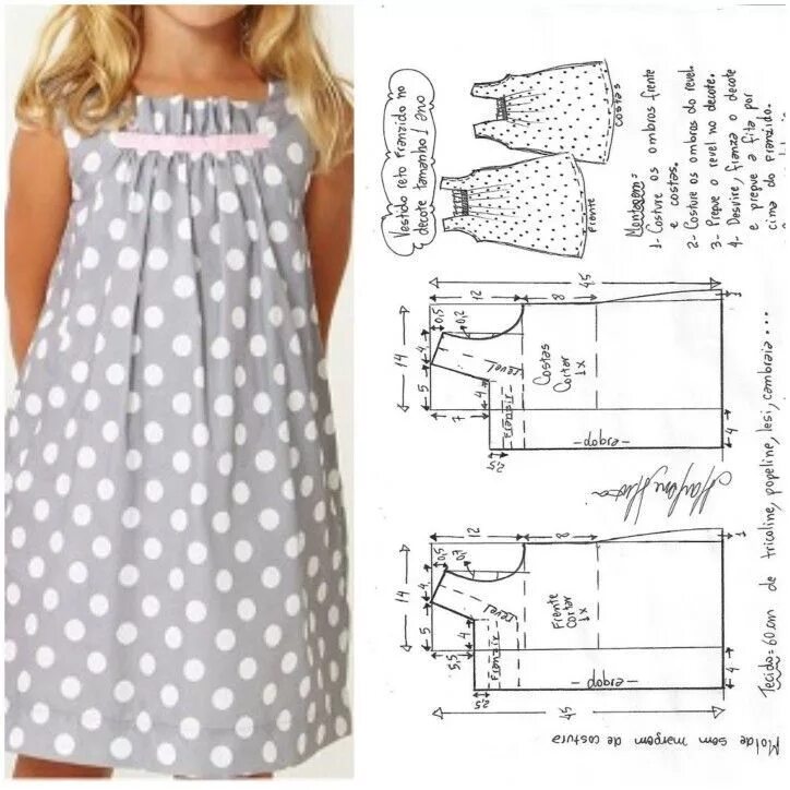 Простой детский сарафан выкройка Pin by Татьяна Федорова on molde menina Baby clothes patterns sewing, Kids dress