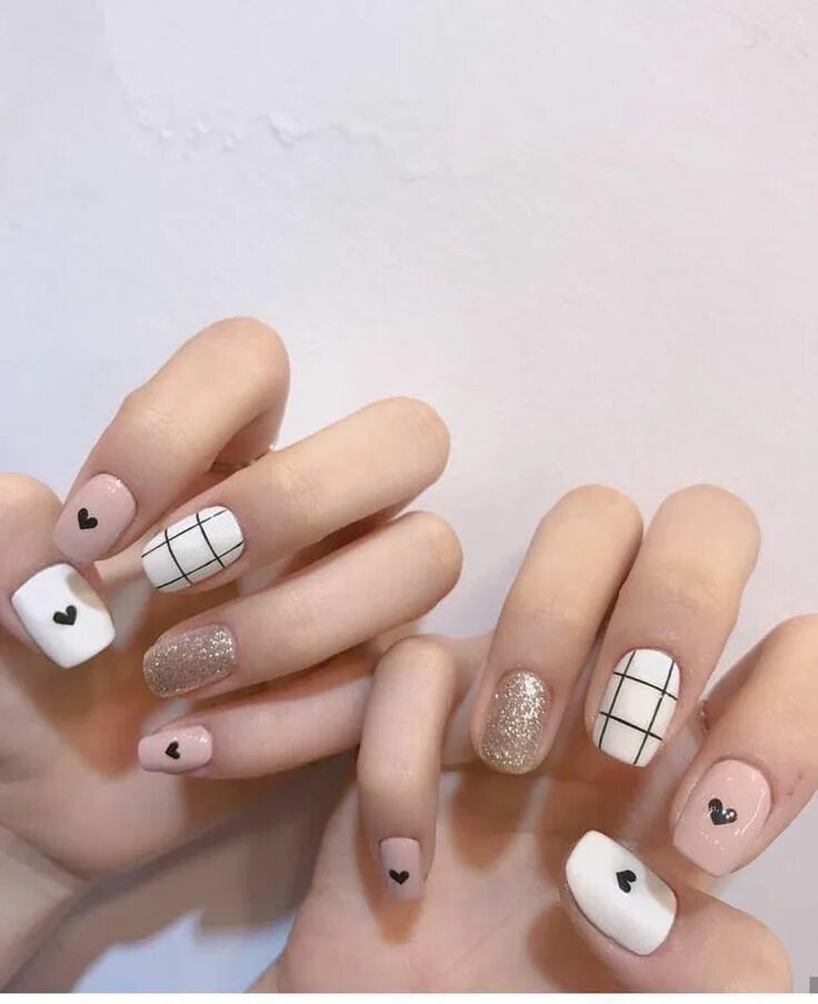 Простой дизайн ногтей Pin de Lu00EA Thu1ECB Lan Anh en Gel design Manicura de uñas, Uñas sencillas y