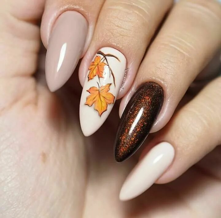 Простой дизайн ногтей осень 2024 Pin on autumn nails Nails, Fall nail art designs, Nail designs