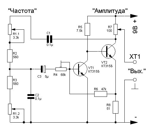 Простой генератор звуковой частоты своими руками схема Форум РадиоКот * Просмотр темы - Простые RC-генераторы.