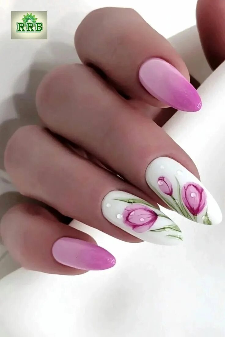 Простой и красивый маникюр 2024 Nail design "Pink Poppies,Дизайн ногтей "Розовые Маки" в 2024 г Ногти, Дизайнерс