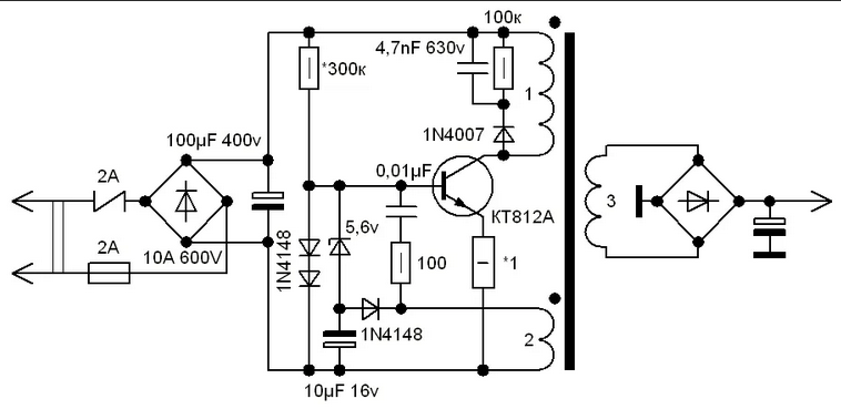 Простой импульсный блок питания своими руками схема Простые схемы блоков питания. Для начинающих. Часть 2 -импульсный. Лайфхаки по р