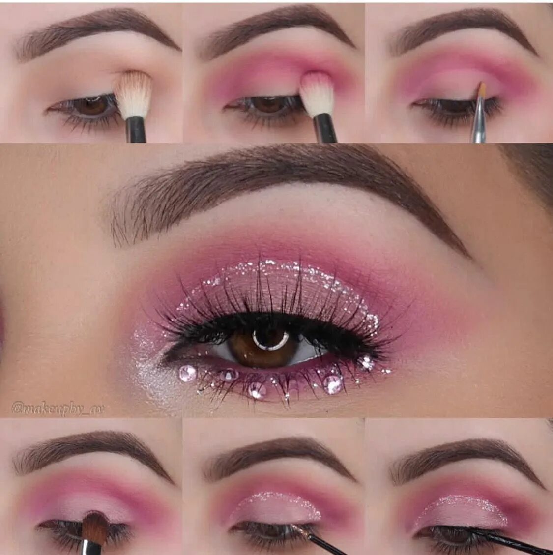 Простой макияж пошагово фото Pin auf TUTORIELS ❤ Rosa make-up, Make up augen, Atemberaubende augen