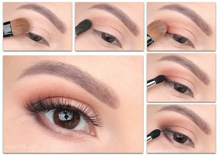 Простой макияж век Дневной макияж глаз пошагово Eye makeup, Makeup, Simple eyeshadow