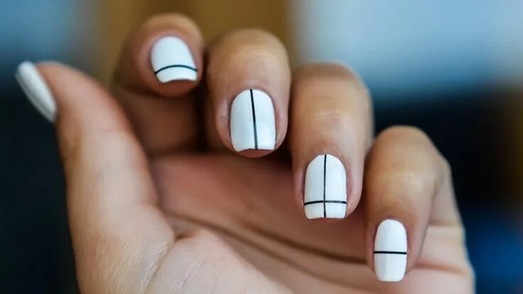 Простой маникюр фото Novas ideias de nail art para fazer ainda este mês Unhas brancas, Desenhos de un