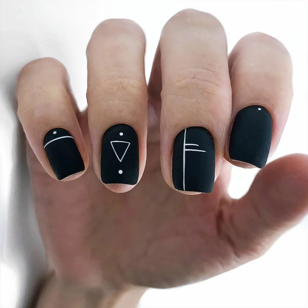 Простой маникюр квадратной формы buzzvie.info Black nails, Nails, Manicure