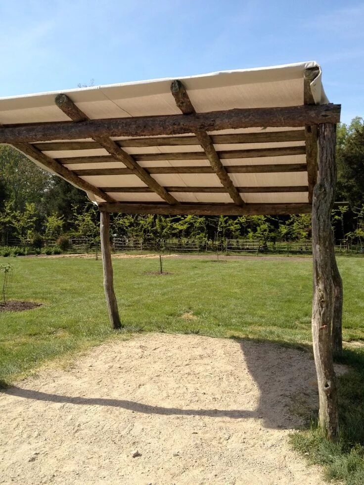 Простой навес на даче своими руками tarp and rustic fence.....kind of cool if it was a pergola Rustic pergola, Rusti