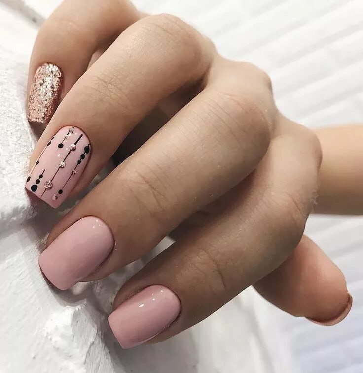 Простой нежный дизайн ногтей Маникюр № 3744 Nails, Office nails, Trendy nails