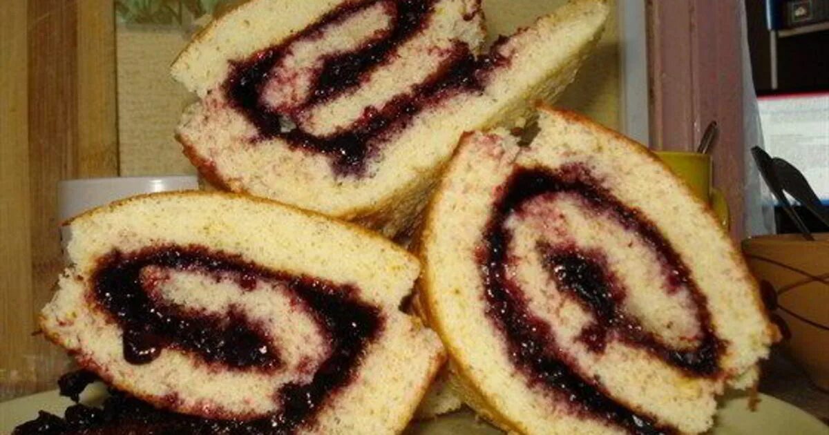 Простой рецепт рулета с вареньем фото Рулет с джемом Легкий и Вкусный Рецепт Пошагово с Фото, Готовим Джем дома