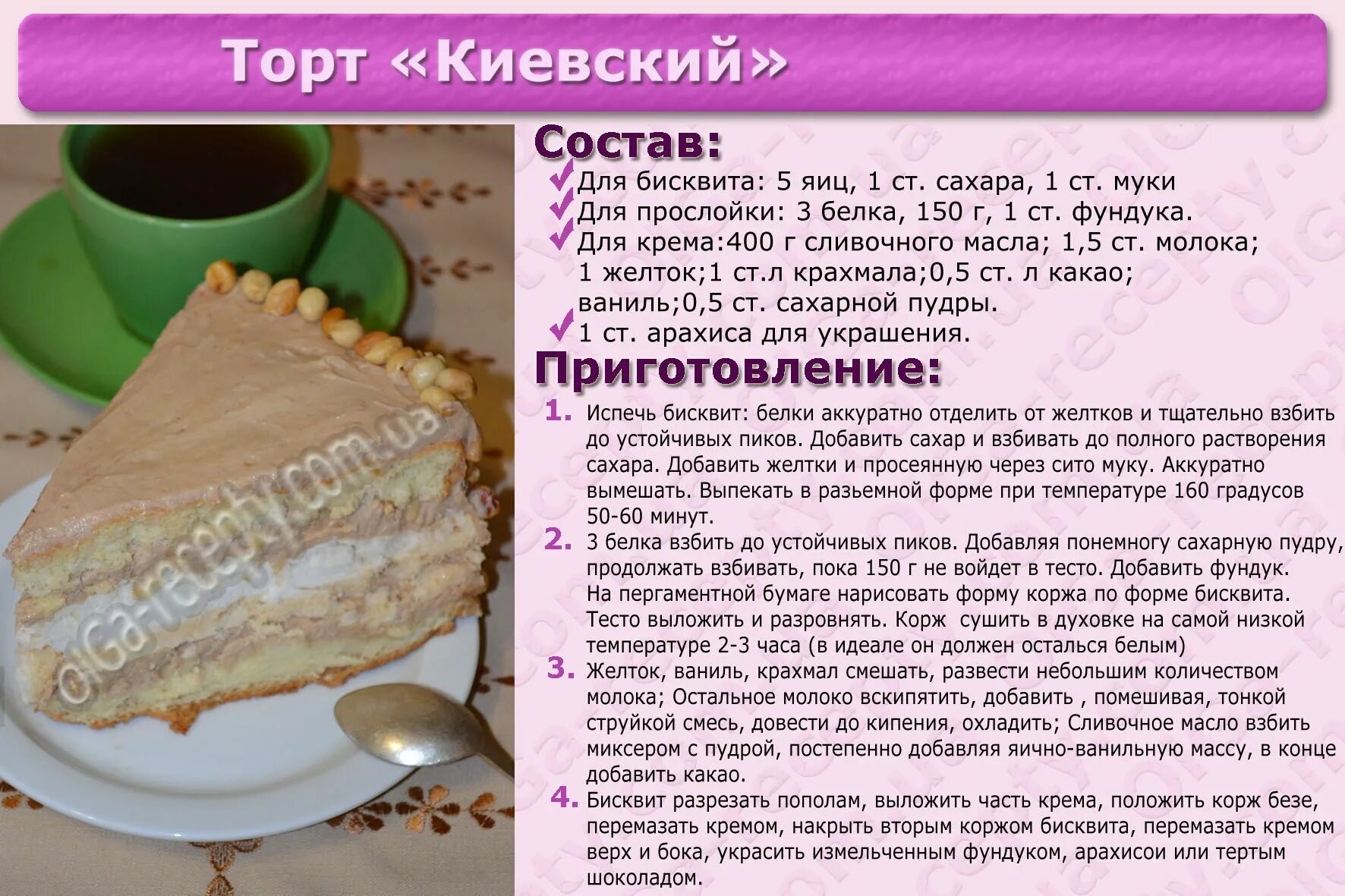 Простой рецепт тортов с фото Рецепты со всей планеты Food, Ethnic recipes, Quick