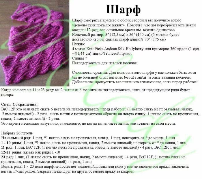 Простой шарф спицами схемы и описание Pin by AnnaBijou on ШАРФЫ И СНУД Knit picks, Knitting, Silk