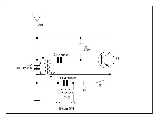 Простой схема передатчика Ответы Mail.ru: Передатчик (АМ) СВ-ДВ на одном транзисторе!