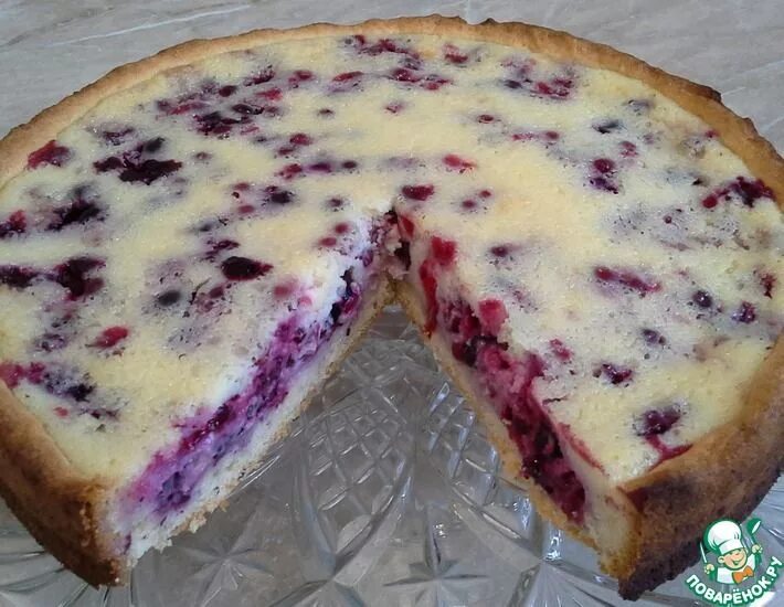 Простой сметанный пирог с фото Ягодный пирог со сметанной заливкой Recipe Berry pie, Food to make, Baking