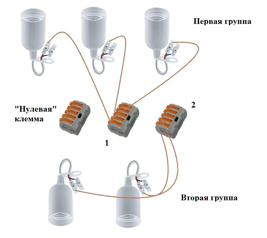 Простой способ соединения спотов Соединение ламп