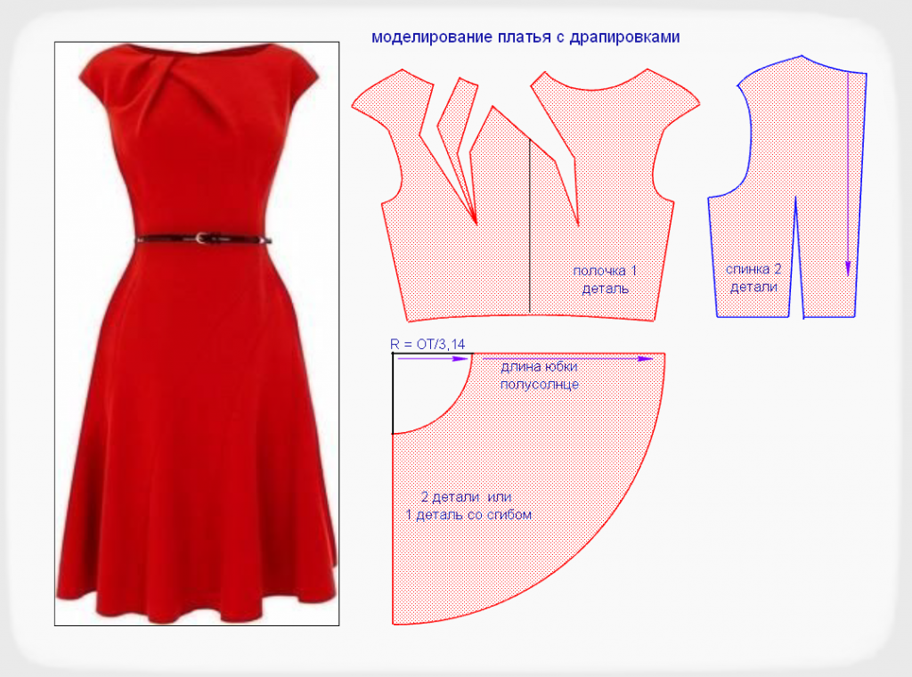 Простой способ выкройки платья По такому принципу можно моделировать драпировки абсолютно любого рисунка. Сшить
