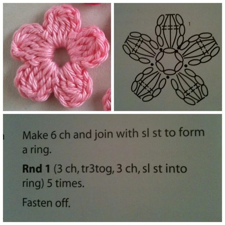 Простой цветок крючком схема Why have I not thought of using chs like this?!? Crochet flower tutorial, Croche