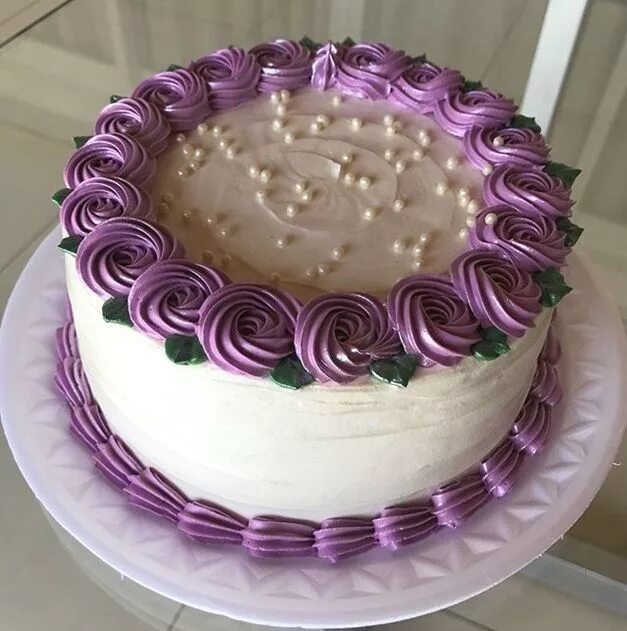 Простой торт для начинающих с фото Pin on Szép Torták Buttercream cake designs, Cake decorating, Easy cake decorati