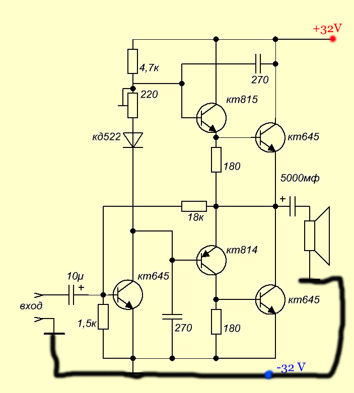 Простой усилитель на транзисторах схема Усилитель звука на транзисторах своими руками просто