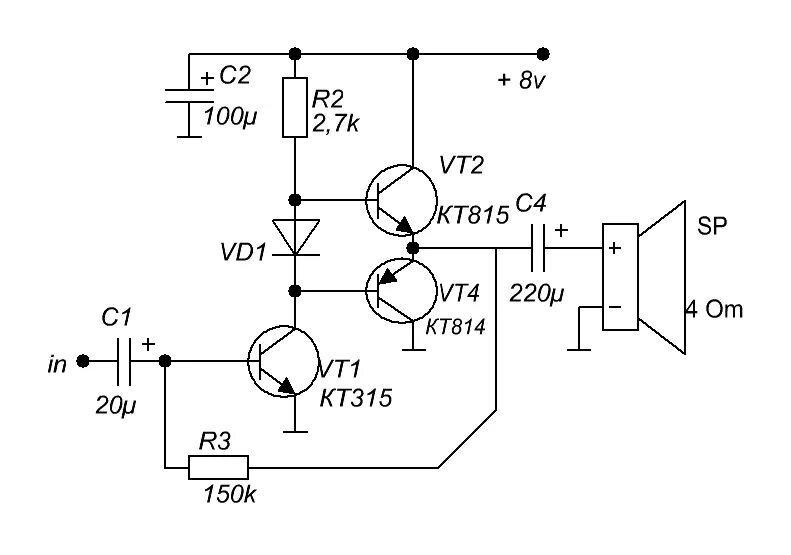 Простой усилитель на транзисторах схема Ответы Mail.ru: Есть ли ошибки в этой схеме?