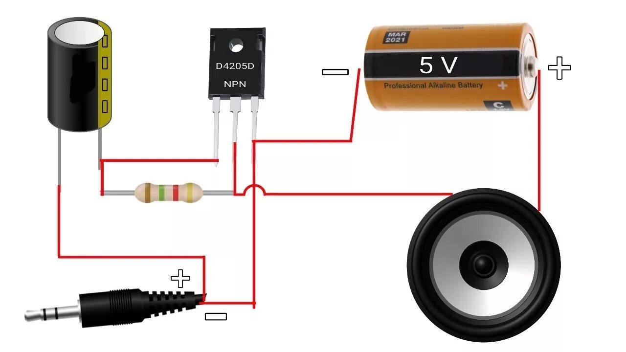 Простой усилитель своими руками схема Modified audio amplifier circuit board single transistor D4205D youtube no. 1 tr