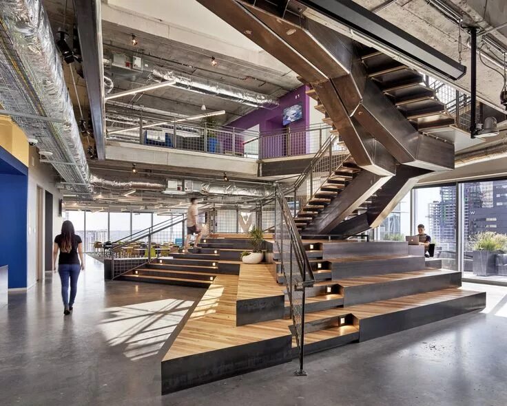 Пространство внутри фото Atlassian Offices - Austin Office Snapshots Stairs architecture, Staircase desig