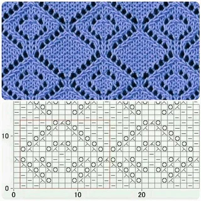 Простые ажурные ромбы спицами схемы 104 отметок "Нравится", 3 комментариев - Natalia ♡ Магия Веретена ♡ (@magvereten