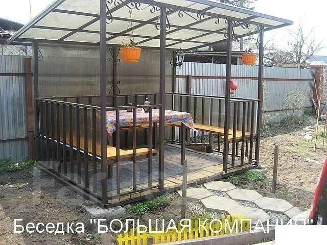 Простые беседки из металла фото Беседки, новый, в наличии. Цена: 26 500 ₽ в Артеме