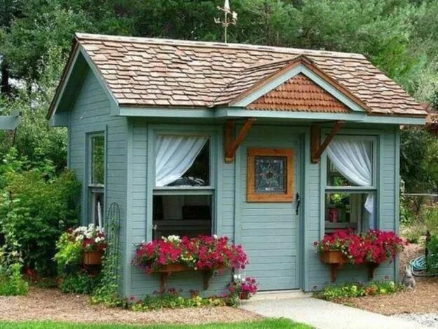 Простые дачные дома фото Small Garden Sheds, Great Outdoor Storage Solutions and Beautiful Yard Decoraito