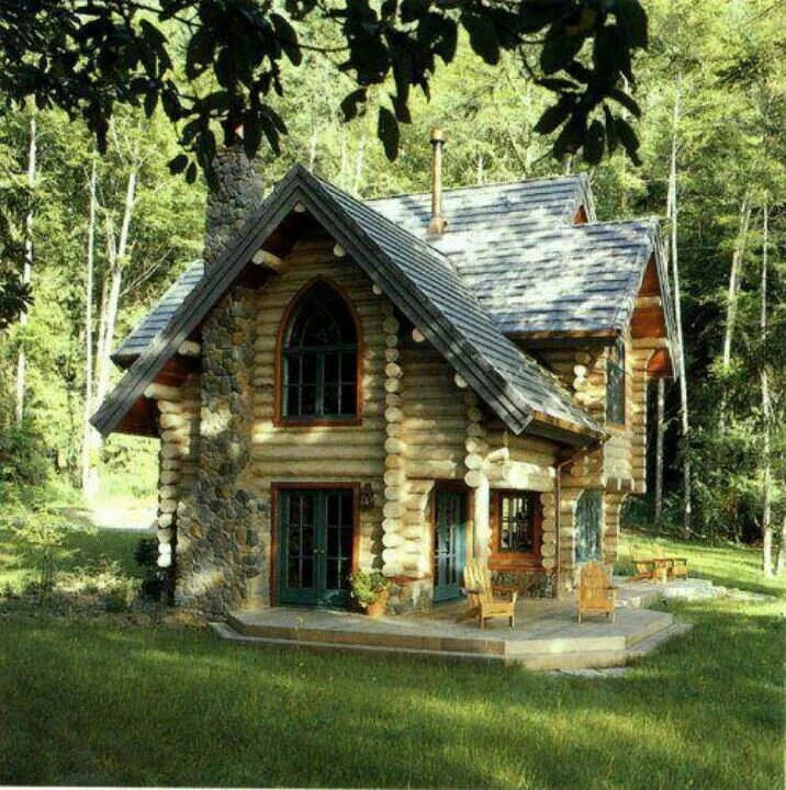 Простые деревянные дома фото Log cabin Log cabin homes, Log homes, Log cabin living