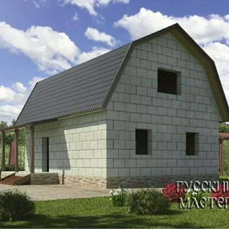 Простые дома из пеноблоков проекты фото Дом, 140 м² - купить в Новосибирске, цена 2 590 000 руб., дата размещения: 25.08