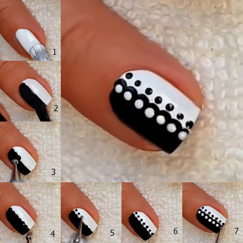 Простые идеи дизайна маникюра 5 Easy Nail Art Designs for Beginners at Home Nail art tutorial, Simple nails, N