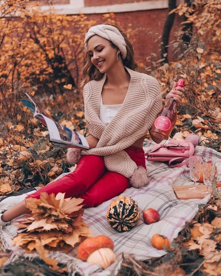 Простые идеи для фото осенью Kristina Krayt Fall photoshoot, Autumn photography, Picnic photography