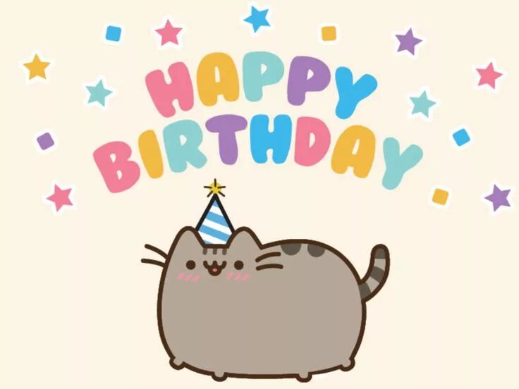 Простые картинки с днем рождения Pin by Betty Sears on Journaling Pusheen birthday, Happy birthday cat, Happy bir