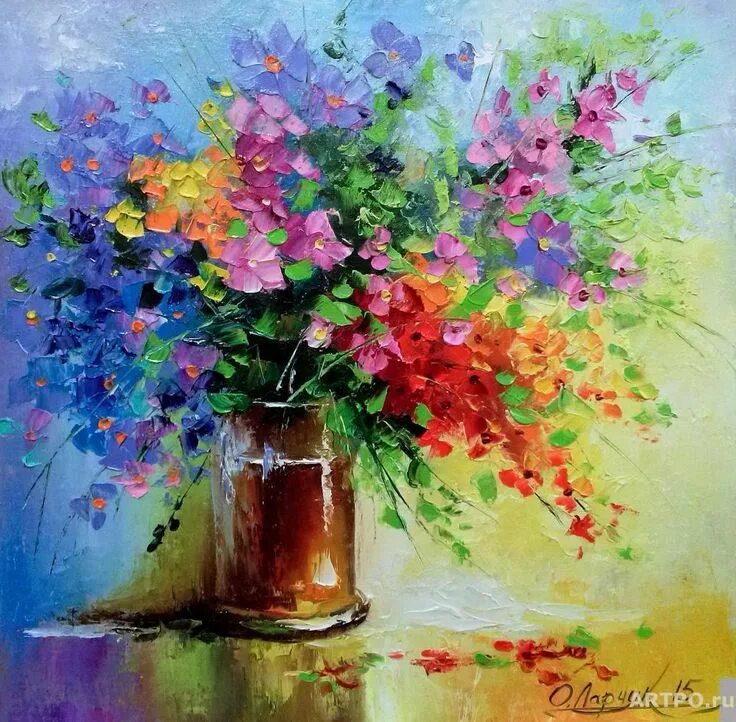 Простые картины фото Pin on Ольга Вячеславовна Дарчук Flower art painting, Abstract floral art, Abstr