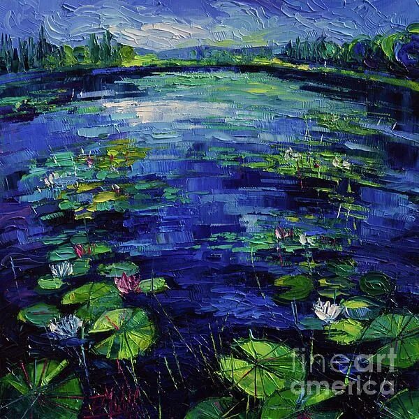 Простые картины фото Water Lilies Magic Landscape prints, Water lilies, Fine art america