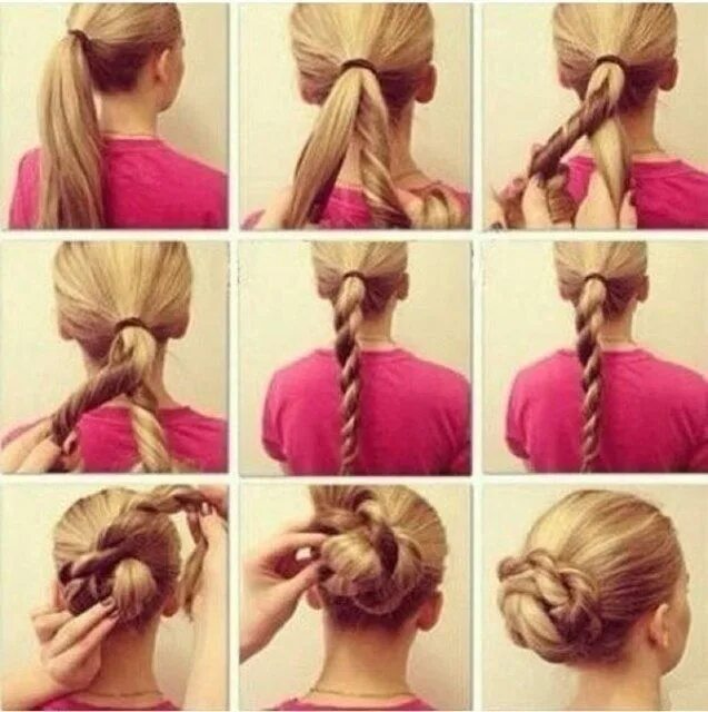 Простые красивые прически пошагово 10 Awesome Hairstyles For Lazy Girls Hair styles, Hair hacks, Long hair styles