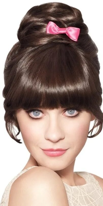 Простые красивые прически с челкой Pretty ❤ ❤ ❤ Zooey deschanel, Zoey deschanel, Long hair updo