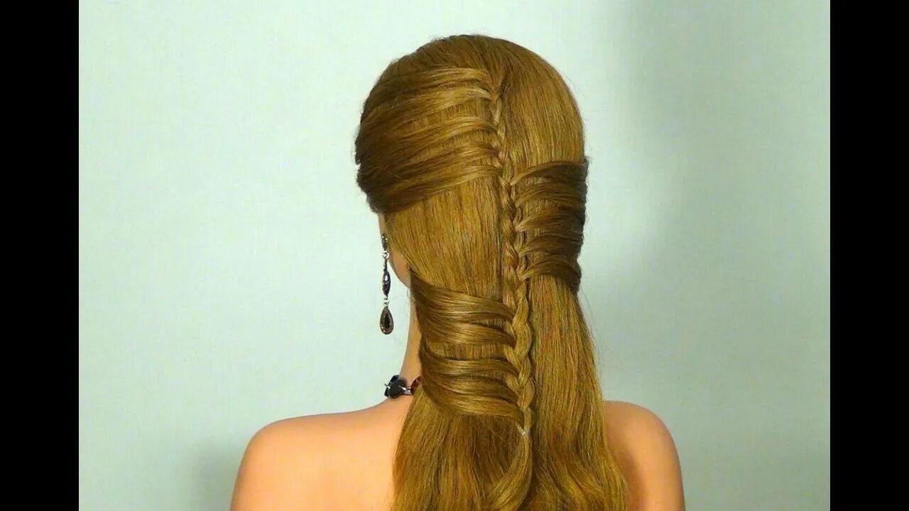 Простые красивые прически видео Легкая прическа на каждый день. Easy hairstyle for every day - YouTube