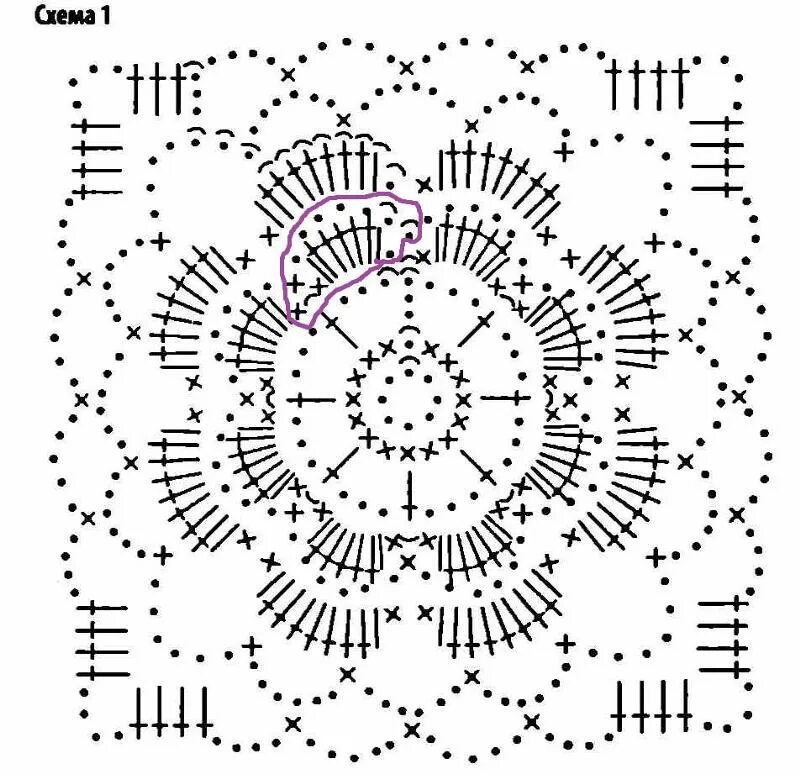 Простые мотивы крючком со схемами Ответы Mail.ru: Добрый вечер, рукодельницы! Помогите со схемой мотива крючком.