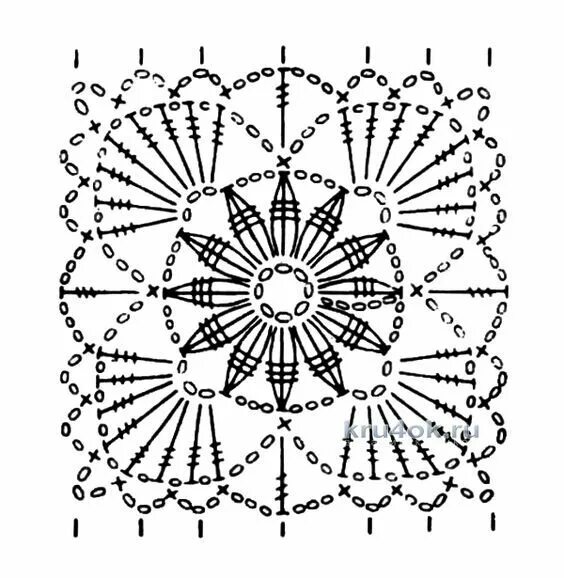 Простые мотивы крючком со схемами Большая подборка мотивов крючком. Схемы Вязаные крючком круги, Узоры для связанн