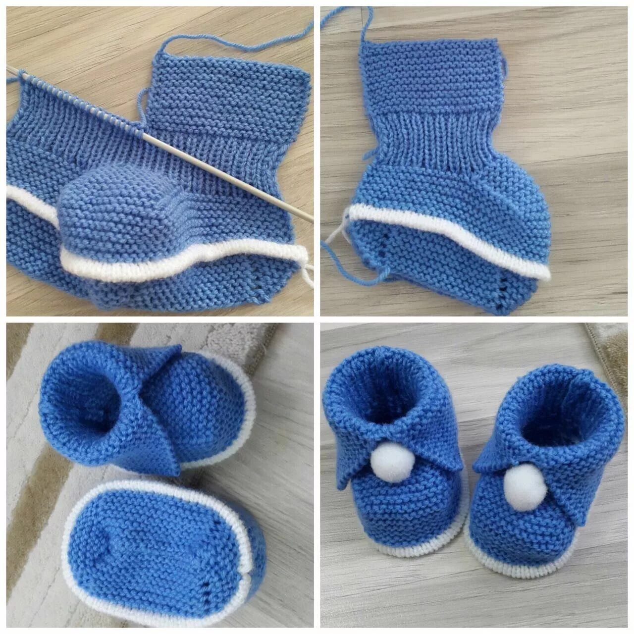 Простые пинетки спицами фото Baby booties knitting pattern, Crochet baby shoes pattern, Baby booties pattern