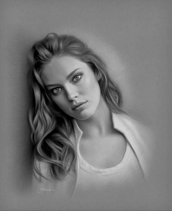 Простые портреты фото Portrait Artworks by Musa Çelik Art and Design Pencil drawings, Portrait, Portra