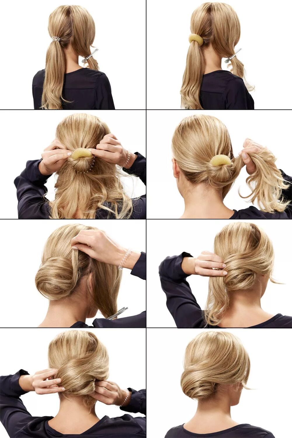 Простые прически в домашних условиях фото chignon Hair tutorial, Long hair styles, Hair styles